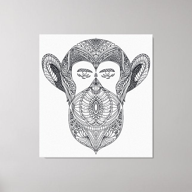 Toile Bête Sauvage Du Doodle Forestier 6 (Recto)