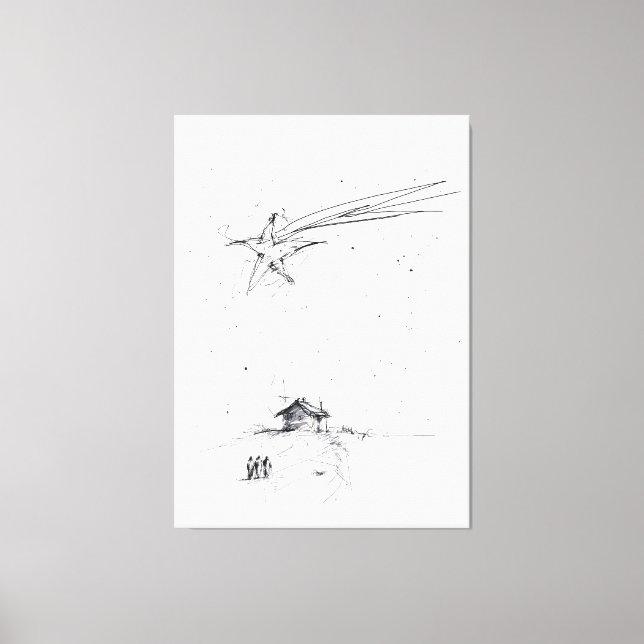 Toile Bethlehem Star et Trois Rois - Scène de la Nativit (Recto)
