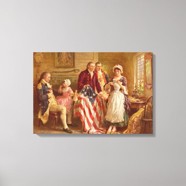 Toile Betsy Ross, 1777 (Histoire américaine) (Patriote a (Recto)