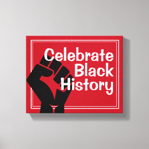 Toile BHM Motivation Rouge   CÉLÉBRER L'HISTOIRE NOIRE