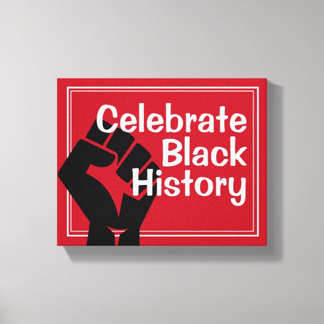 Toile BHM Motivation Rouge | CÉLÉBRER L'HISTOIRE NOIRE (Recto)