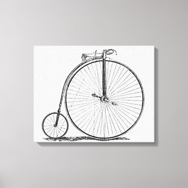Toile Bicyclette à grande roue Penny Farthing (Recto)