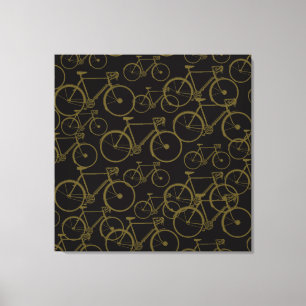 Toile Bicyclettes graphiques en noir