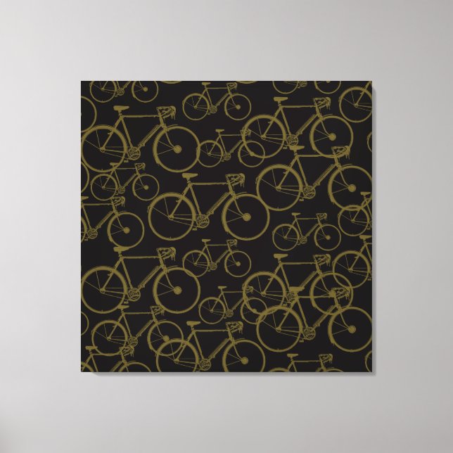 Toile Bicyclettes graphiques en noir (Recto)