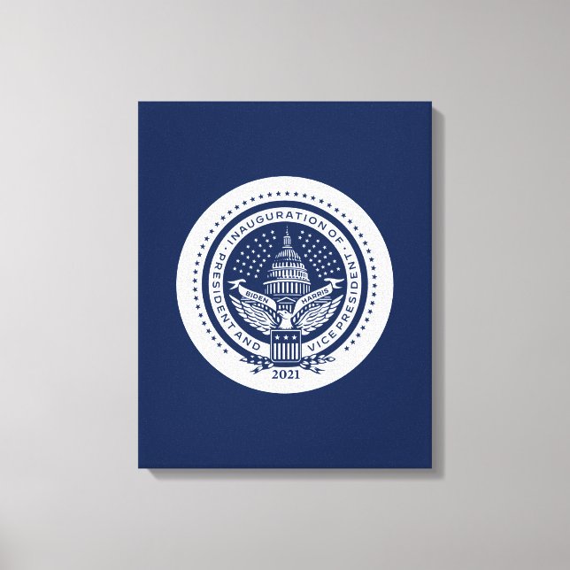 Toile Biden Harris Logo Inaugural Jour d'Inauguration 20 (Recto)