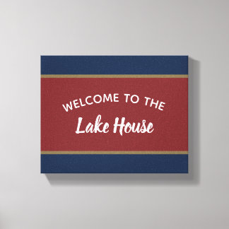 Toile Bienvenue à Lake House