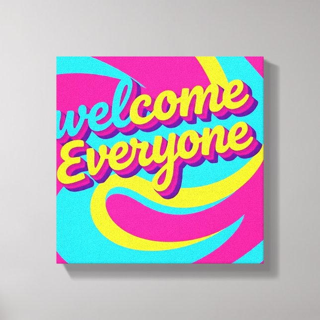 Toile Bienvenue à tous  (Recto)
