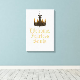 Toile Bienvenue, Âmes Intrépides, Lustre Gothique, Art M
