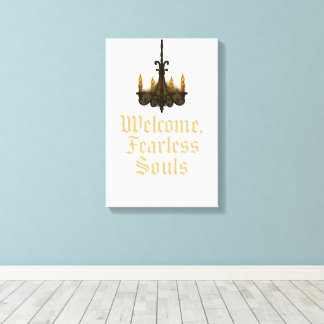 Toile Bienvenue Âmes sans peur gothique Lustre Mur Art