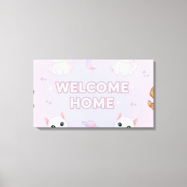 Toile Bienvenue chez vous  (Recto)