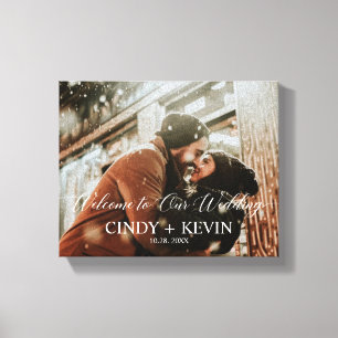 Toile Bienvenue dans notre salle de mariage personnalisé