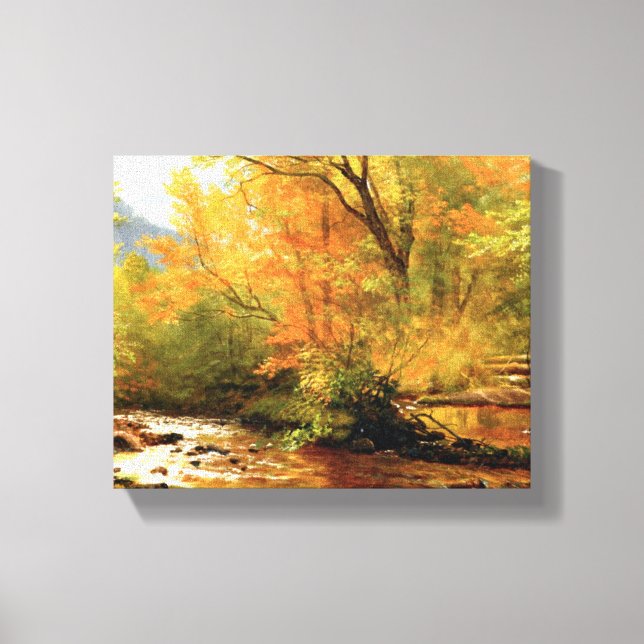 Toile Bierstadt - Brook à Woods, paysage (Recto)