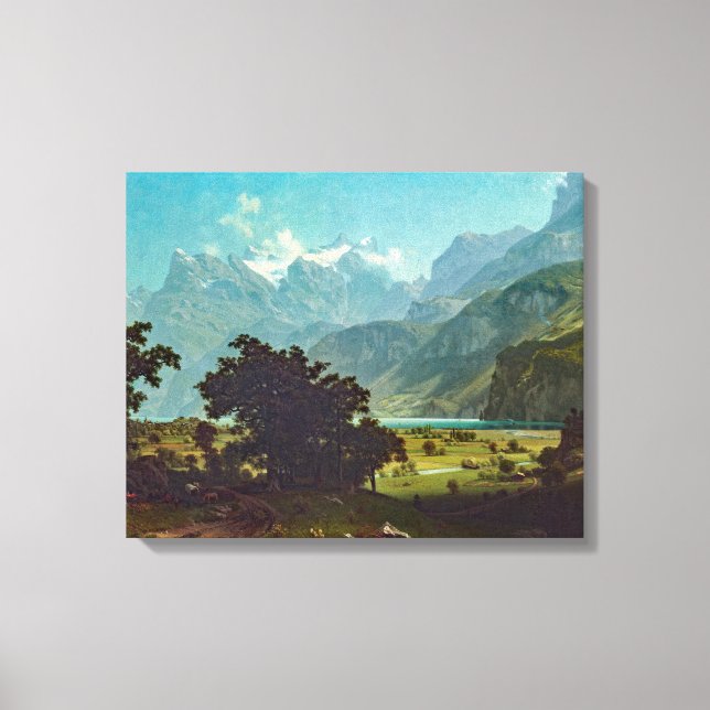Toile Bierstadt Lake Lucerne Peinture (Recto)