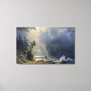 Toile Bierstadt Puget Sound Peinture côtière du Pacifiqu