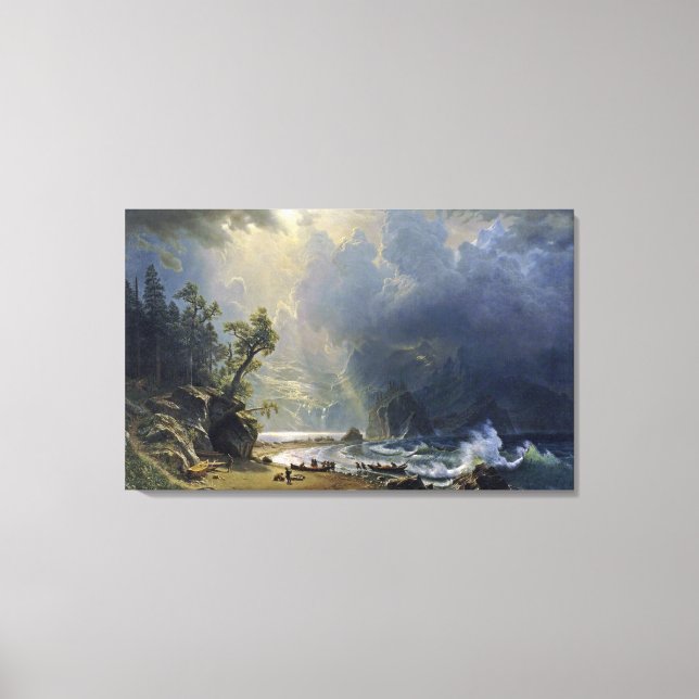 Toile Bierstadt Puget Sound Peinture côtière du Pacifiqu (Recto)