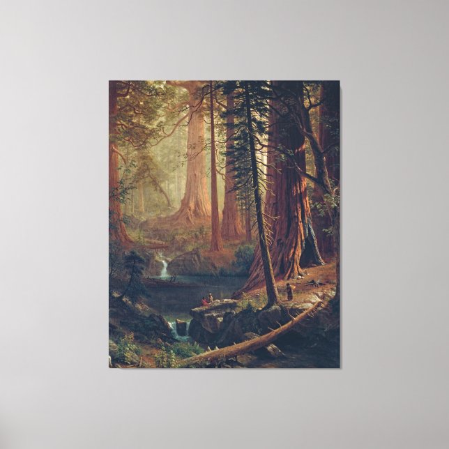 Toile Bierstadt Redwood Trees Peinture (Recto)