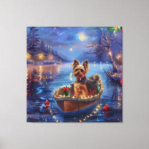 Toile Biewer Terrier Noël Festive Voyage