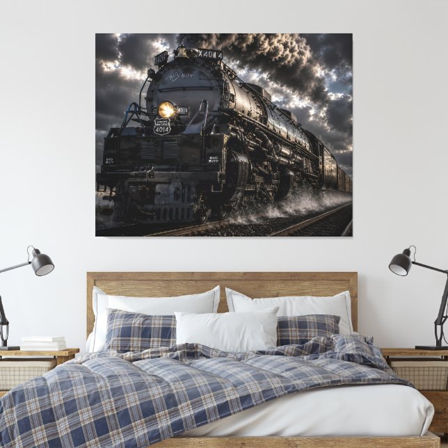 Toile Big Boy 4014 | Géant à vapeur à travers la tempête (Insitu(Chambre))