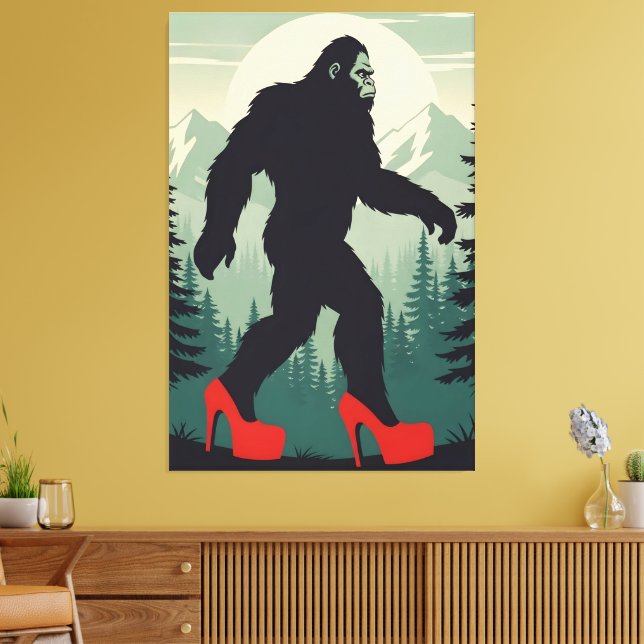 Toile Bigfoot drôle (Insitu(Salon))
