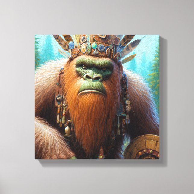 Toile Bigfoot Éco-Guerrier (Recto)