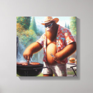 Toile Bigfoot Grilling Burgers