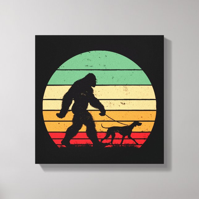 Toile Bigfoot Marchant Chien Pointer Allemand À Poil Cou (Recto)