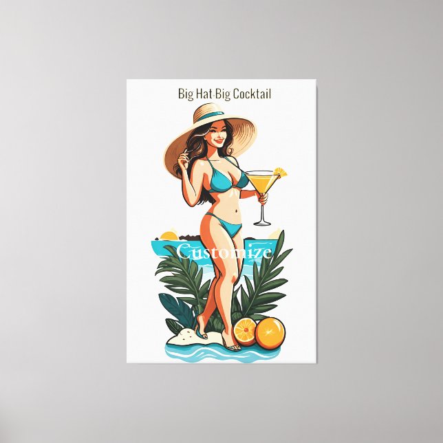 Toile Bikini Babe Big Casquette - Big Cocktail Thunder_C (Recto)