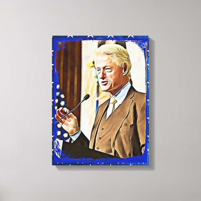 Toile Bill Clinton 42e président Keepsaké Canvas Art (Recto)