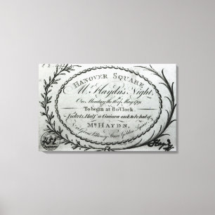 Toile Billet à "Mr. La nuit de Haydn à Hanovre