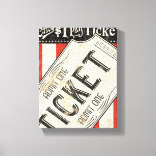 Toile Billet vintage de film