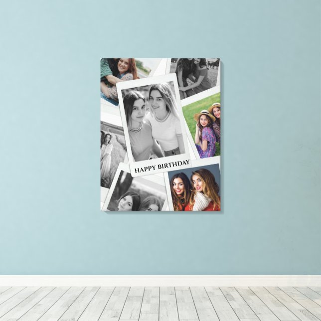 Toile Birthday Custom Photo Collage Foam Board (Insitu (Plancher de Bois))