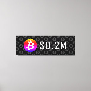 Toile Bitcoin 0,2 M$ (200 K$) Un Million