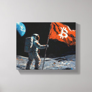 Toile "Bitcoin Moon" Peinture à l'huile #5