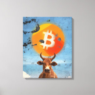 Toile Bitcoin résistant Bull (HD)