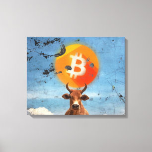 Toile Bitcoin résistant Bull (HD)