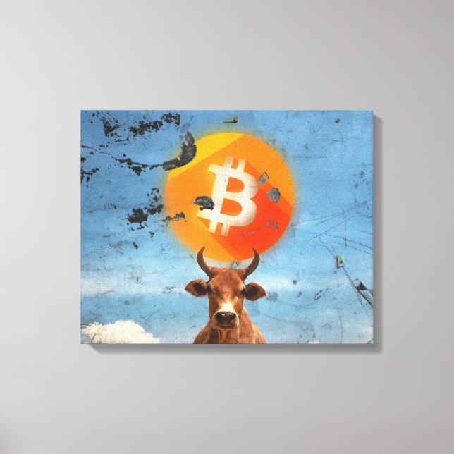 Toile Bitcoin résistant Bull (HD) (Recto)
