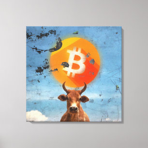 Toile Bitcoin résistant Bull (HD)