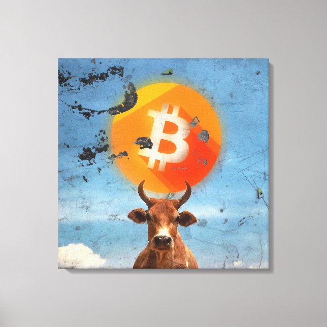 Toile Bitcoin résistant Bull (HD) (Recto)
