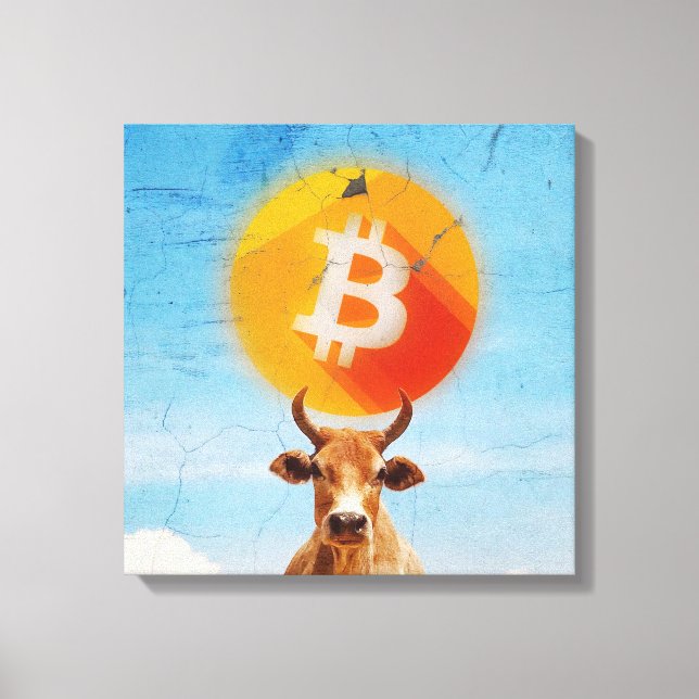 Toile Bitcoin résistant Bull (HD dynamique) (Recto)