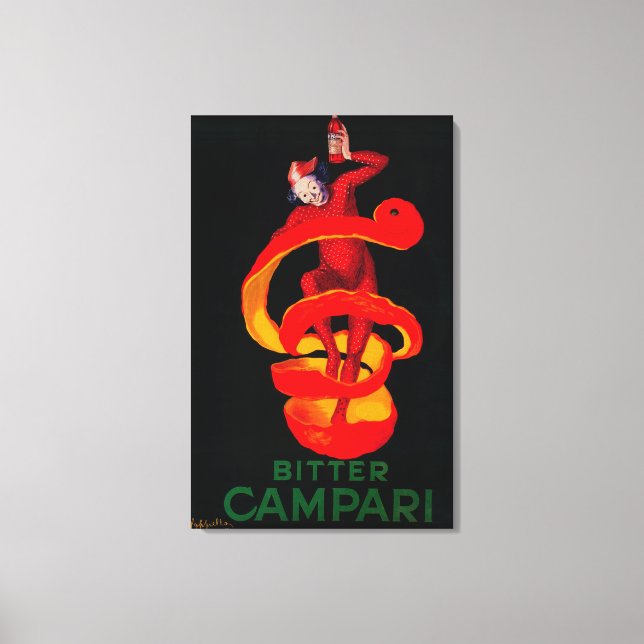 Toile Bitter Campari Poster Vintage Europe (Recto)