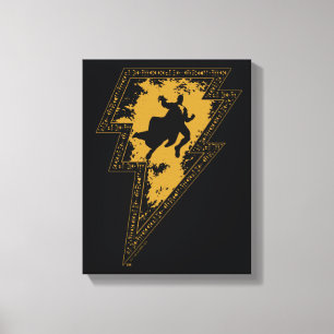 Toile Black Adam Distressed Lightning Bolt Graphic