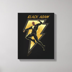 Toile Black Adam Lightning Bolt Illustration du caractèr