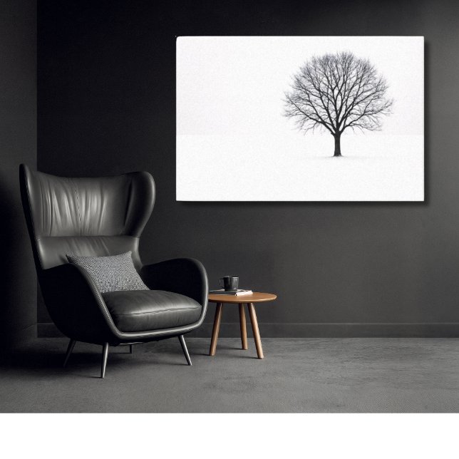 Toile Black and White Minimalist Tree Art (Black and White Minimalist Tree Art Canvas Print)
