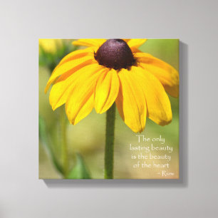 Toile Black Eyed Susan avec une citation de Rumi