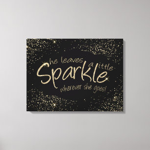 Toile Black & Gold Elle Feuille une petite étincelle
