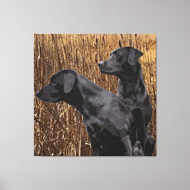 Toile Black Labrador Retriever Wall Décor (Recto)