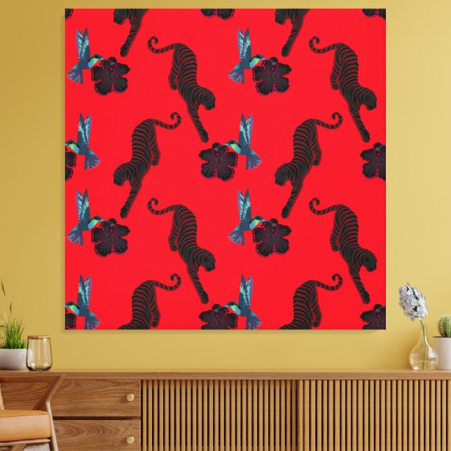 Toile Black panther maximalist canvas print (Insitu(Salon))