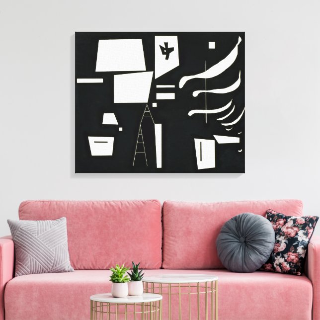 Toile Blanc – Doux et Dur | Kandinsky | (Insitu(Salon))