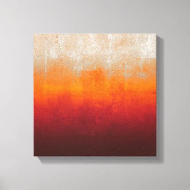 Toile Blanc gris jaune orange rouge rustique Abstrait (Recto)
