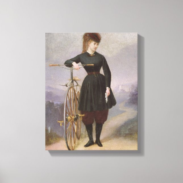 Toile Blanche d'Antigny et son Velocipede (Recto)